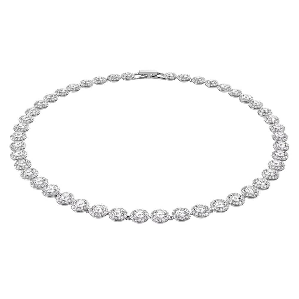 NEW SWAROVSKI women's una angelic tennis necklace in white